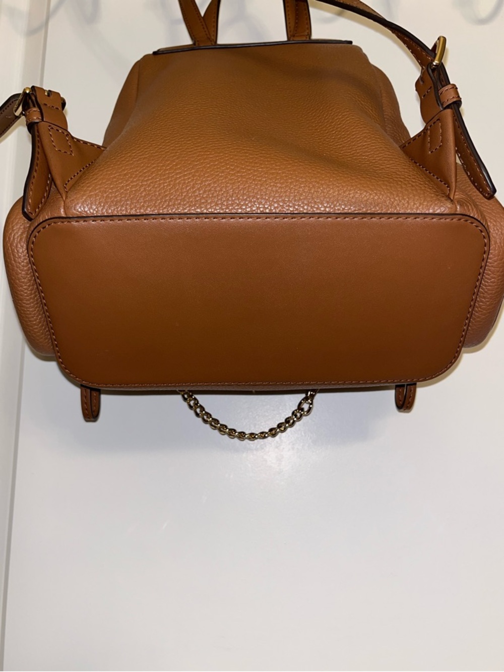 Michael Kors Tan Backpack with Chain Detail - Picture 3 of 4